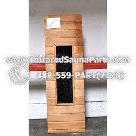 WOOD BENCHS + HEATERS - HEMLOCK WOOD BENCH + HEATHER + BLACK COVER ( 48.6" x 15.6" ) 2