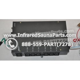 COMPLETE CONTROL POWER BOX 110V / 120V - COMPLETE CONTROL POWER BOX 110V  120V WITH 7 CIRCUIT BOARD PINS  6 FEMALE PLUGS SAUNAGEN INFRARED SAUNA 7