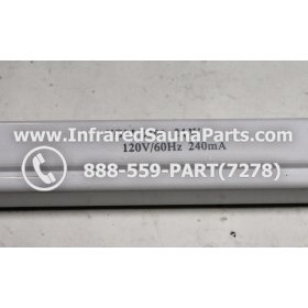 COMPLETE LIGHT ASSEMBLY 220V / 240V - COMPLETE LIGHT ASSEMBLY WITH BULB - 2 PIN CONNECTION FOR EXTERIOR SUNLIGHT INFRARED SAUNA 220V / 240V 6