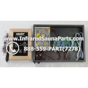 COMPLETE CONTROL POWER BOX WITH CONTROL PANEL - COMPLETE CONTROL POWER BOX HECHT INFRARED SAUNA WITH USB MP3 FM PLAYER TWO CONTROL PANEL 110V / 120V 3