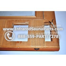 WOOD SAUNA WALLS - HEMLOCK WOOD SAUNA PANEL + DOOR ( 35.5" x 69.5" ) 15