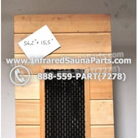 WOOD BENCHS + HEATERS - HEMLOCK WOOD BENCH + HEATHER + BLACK COVER ( 56.2" x 15.5" ) 3