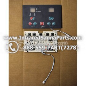 CIRCUIT BOARDS WITH  FACE PLATES - CIRCUIT BOARD WITH FACE PLATE SAUNA SUPPLY WORLD INFRARED SAUNA WXYZLYCA23V10 AND THERMOSTAT WIRE 1