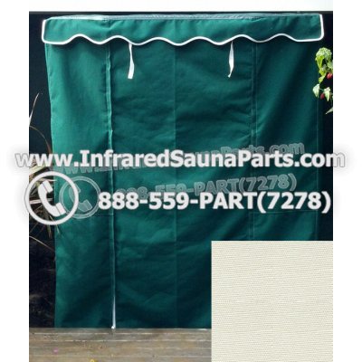 Blanco/White - RAIN COVER FOR 3 PERSON INFRARED SAUNA IN WHITE FINISH 1
