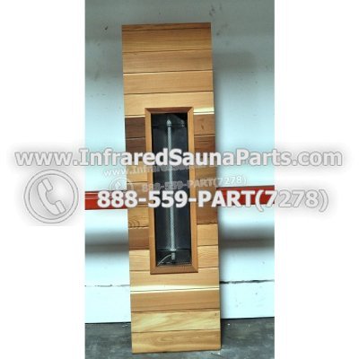 WOOD BENCHS + HEATERS - HEMLOCK WOOD BENCH + HEATHER + BLACK COVER ( 56.7" x 15.5" ) 1